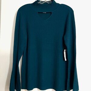 Chico's Jade Green Turtleneck Knit top size 2 (M) - NWT
